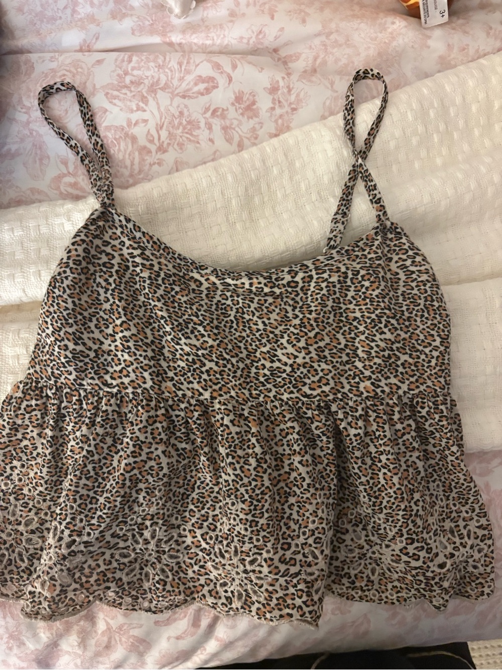 American Eagle Outfitters Beige and Brown Leopard Print Cami